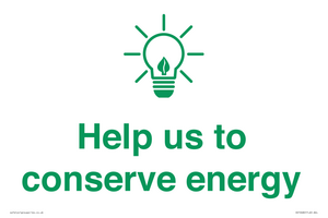 Help us to conserve energy 